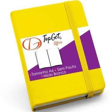 Imagem de Caderneta 9X14Cm 80 Folhas Sem Pauta Kind Topget - Amarelo