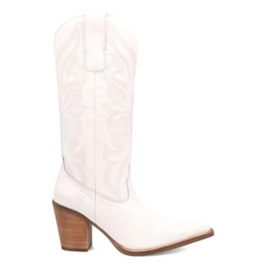 Imagem de Dingo Botas femininas Hensley Snip Toe salto médio 5-7,6 cm - Branca, Branco, 35