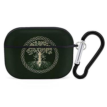 Imagem de YouTary Norse Viking Goddess Wicca Pagan Pattern Apple Airpods Pro Capa com chaveiro, capa de fone de ouvido AirPod unissex à prova de choque carregamento sem fio