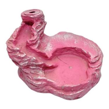 Imagem de Incensário Cascata Baixa 4,5 Cm Universal Rosa Resina - Meta Atacado