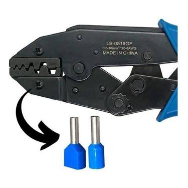 Imagem de 2X Alicate Prensa Crimpa Terminal Tubolar Ilhos 0.5 A 16Mm