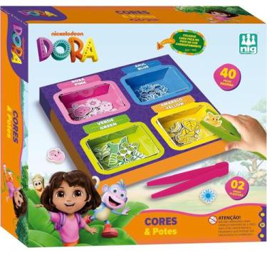 Imagem de Nig Brinquedos Brinquedo Educativo Cores e Potes Dora Aventureira