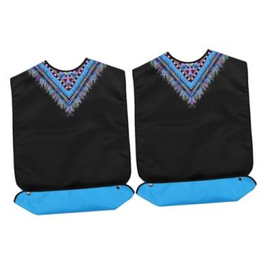 Imagem de 2 peças babador para idosos camisas femininas camisas femininas camisas masculinas babadores vintage para idosos babadores impermeáveis ​​babadores de jantar protetor de roupas resistentes ao desgaste