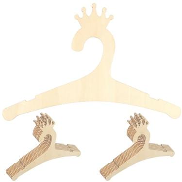 Imagem de Cabide de madeira para crianças, cabide de madeira, cabide para bebês meninas e meninos, cabide para bebês infantis, lindo cabide de coroa/urso/coelho para bebês e meninas e meninos (estilo B)