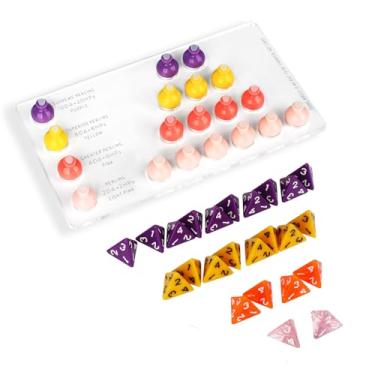 Imagem de DND 3D Resin Healing Potion Token Organizer with 19 Mini Potion Bottles & Matching 24 D4 Dice