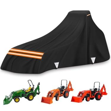 Imagem de SKYJDM Capa de tratores de proteção resistente para todos os climas, capa de trator impermeável 420D para carregadores dianteiros e retroescavadeiras, compatível com John Deere, Kubota, Mahindra, 480