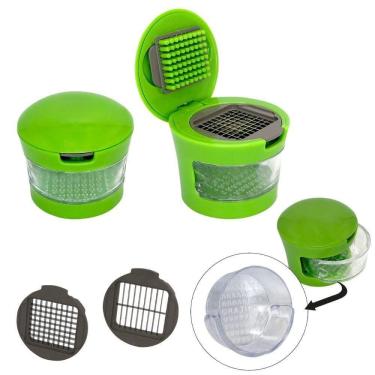 Imagem de Fatiador E Tributurador De Alho Com Compartimento 02 Lâminas