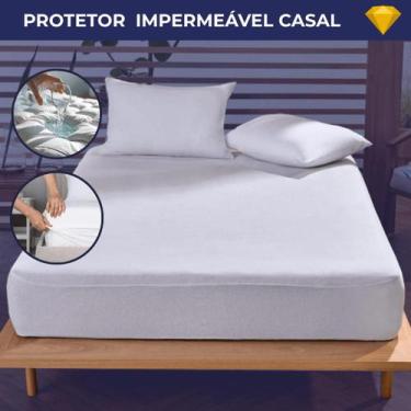 Imagem de Protetor De Colchão Impermeável Casal Protec Com Elástico Capa Proteto