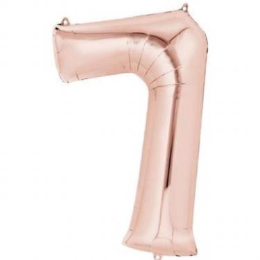 Imagem de Balão Número Metalizado Rose Gold 75cm - PartiuFesta, 7