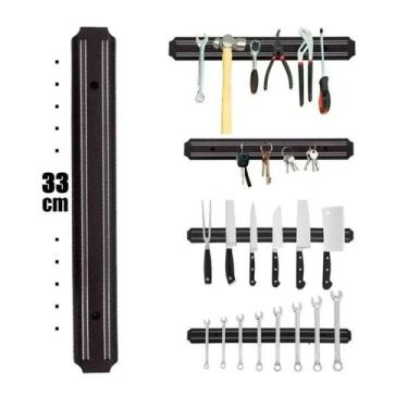 Imagem de Suporte Barra Magnética Facas Ferramentas Chaves 33 Cm - DropJT