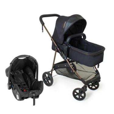 Imagem de Carrinho Travel System Napoli Preto e Cobre - Galzerano