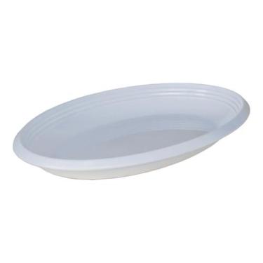 Imagem de Travessa Para Alimentos Formato Oval Modelo Le Chef Branco 37x21x4cm -