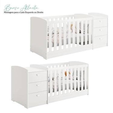 Imagem de Quarto Infantil 4 Portas Americano e Berço Multifuncional Atlanta Ambi