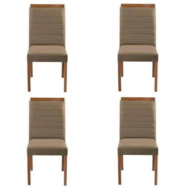 Imagem de Kit 4 Cadeiras Decorativas Sala de Jantar Luxo Sueli Facto Fendi - Moz