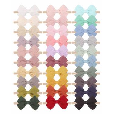 Imagem de Conjunto de bandanas Bow Jollybows, 30 unidades de nylon e linho para 