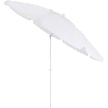 Imagem de Guarda-Sol Articulado 2,40m em Bagum e Alumínio Branco Bel