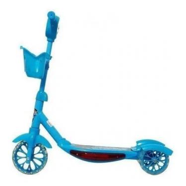 Imagem de Patinete infantil 3 rodas com cesta azul para crianças