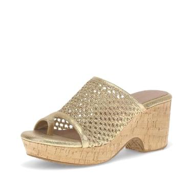 Imagem de Baretraps BETHIE Sandália feminina de salto aberto, Ouro velho, 8.5