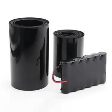 Imagem de 1M PVC Heat Shrink Tube for 18650 LiPo Battery (200-500mm) – Insulated Cable Sleeve, Protective Wrap for Lithium Packs – Black(330mm Width)