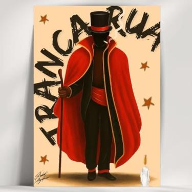 Imagem de Coleção de 62 quadros decorativos Giz - Umbanda e Candomblé - Decoração Orixá - Afro Brasileira - Escolha o seu Orixá! (Clássico, Tranca Rua, 20x14cm)