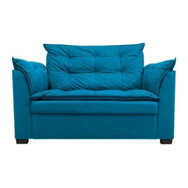 Imagem de Sofá Dandara 2 Lugares Suede Compacto Estofado Confortável Suede Diver