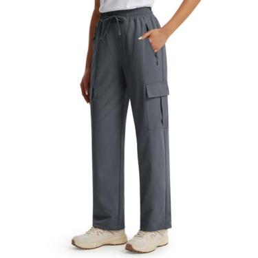 Imagem de Calças de caminhada Libin para mulheres Cargo 29 Summer Grey S