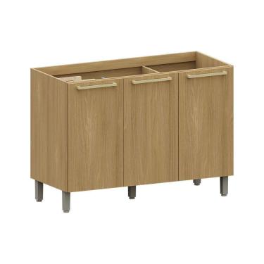 Imagem de Balcão Cozinha P/ Pia 120cm 3 Pts S/ Tampo Elegance Luciane Freijó/freijó Brasil