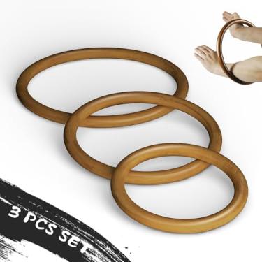 Imagem de MR Conjunto de anéis Wing Chun, anel de vime Wing Chun, anéis de madeira natural, equipamento de treinamento de força de pulso Wing Tsun Kung Fu, Yewen Sau Sticky IP Man Siu Lum Kung Fu, 17,8 cm, 23