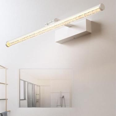 Imagem de GZZBMY Luz de espelho LED Lâmpadas de parede de banheiro à prova d'água 180° Lâmpada de parede rotativa Iluminação de imagem Ângulo ajustável Iluminação de parede moderna Banheiro Sala de estar Quarto