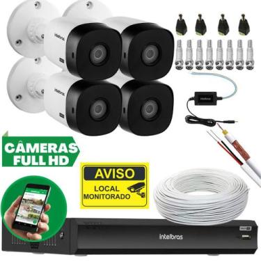 Imagem de Kit Cftv 4 Câmeras Full Hd 1080p Vhl 1220 Dvr 4ch S/ Hd - INTELBRAS