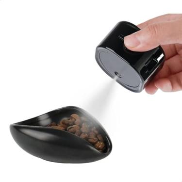 Imagem de watchget Copo dosador de grãos de café de cerâmica de 30 g e kit de pulverizador Rdt atomizador de 20 ml, recipiente de medição de dose única para grãos de café e pulverizador de café expresso