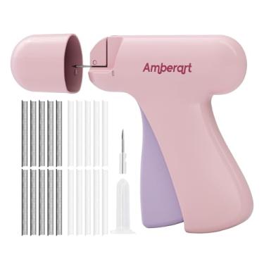 Imagem de Pistola de costura para roupas, pistola de etiquetagem rápida portátil para fixador de roupas, mini kit de costura de roupas, inclui ferramenta, agulha, 1000 fixadores pretos e 1000 fixadores brancos