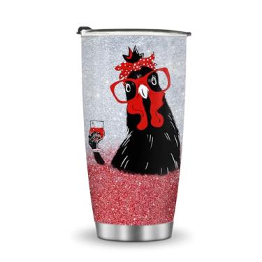 Imagem de Copos de café isolados caneca de viagem garrafa de água frango estilo pato presentes para meninos meninas, Natal, aniversário, dia das crianças, presente de aniversário 590 ml, metal quente e frio