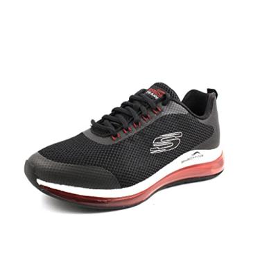 Imagem de Skechers Tênis de Cano Baixo Masculino, Acabamento sintético vermelho de malha azul preto, 10