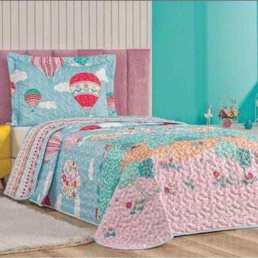 Imagem de Colcha Cobre Leito Bouti Dupla Face Solteiro Infantil Kids 2 Peças - Balão