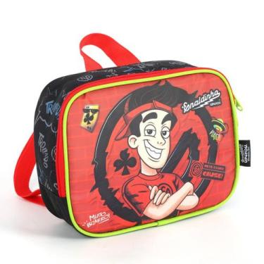 Imagem de Bolsa Lancheira Térmica Escola Enaldinho Youtuber Vermelho - Luxcel