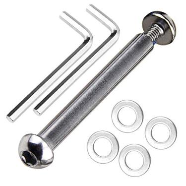 Imagem de OTFAITP M8 8mm x 8.8 Grau Eixo de Aço Carbono Allen Parafuso Conjunto para Frente Traseira 2 3 4 Rodas Stunt Scooter Traço Adolescente/Adulto Kick Scooter-800+lb Capacidade (68mm)