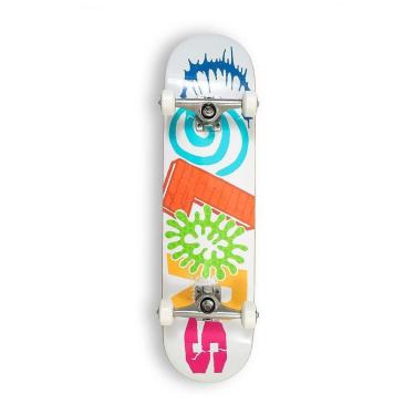 Imagem de Skate Colors Collagem 8.0 Branco - Abec 11 / Truck Aluminio-Unissex