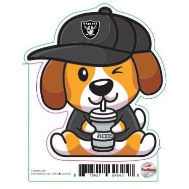 Imagem de Adesivo de cachorro anime NFL Las Vegas Raiders 7,6 cm