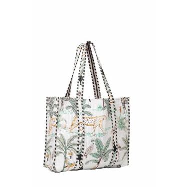 Imagem de INDACORIFY Sacola de atacado linda estampa de algodão acolchoada mercado compras mercearia praia bolsa baho bolsa de ombro presente para ela, Design - 9, Large