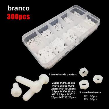 Imagem de Conjunto De Parafusos E Porcas Isolantes De Plástico Nylon Preto E Bra