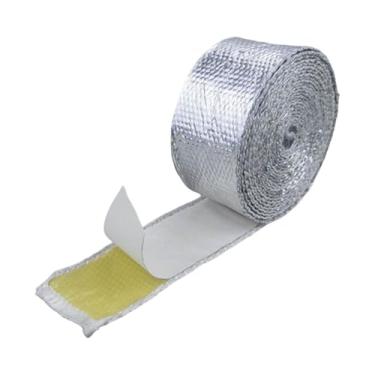 Imagem de YsXoWiui Fita adesiva de fibra de vidro e folha de alumínio para isolamento térmico e proteção contra altas temperaturas em dutos, 2mmx50mmx15m