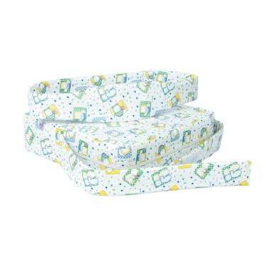 Imagem de Almofada Assento de Elevação Portátil para Bebê e Infantil, Impermeável com Cinto de Segurança, Azul Bebê (Amarelo Urso)