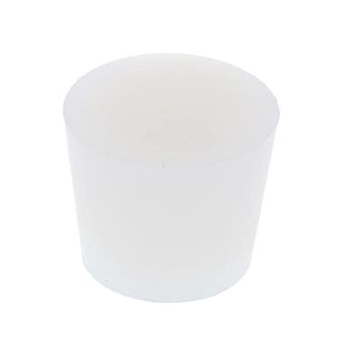 Imagem de Rolhas de silicone premium Almencla – plugue de laboratório branco, 8 tamanhos opcionais – 7# 3-3,7 cm