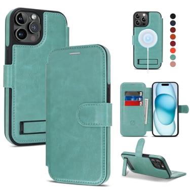 Imagem de CIVICASE Capa carteira para iPhone 13 Pro com suporte, compartimentos para cartão de crédito flip de couro PU (bloqueio RFID), compatível com suporte magnético Magsafe, capa de telefone feminina e