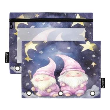 Imagem de Wassud Pastas de fichário Elf in The Moonlight Pacote com 2 pastas de 3 furos, pasta organizadora de arquivos para casa, escritório