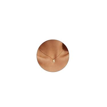 Imagem de Long tiantian Colar com inicial para mulheres, colar com letras douradas, nome delicado, colar com pingente de inicial, colar moderno com alfabeto, presente de aniversário para meninas, presente de
