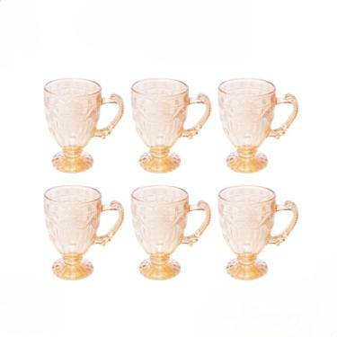Imagem de JOGO DE XICARA/CANECAS IMPERIAL DE VIDRO 190ml PARA CAPUCCINO CAFÉ CHA BEBIDAS QUENTES 190 ML (JOGO 6 UNIDADES ÂMBAR)
