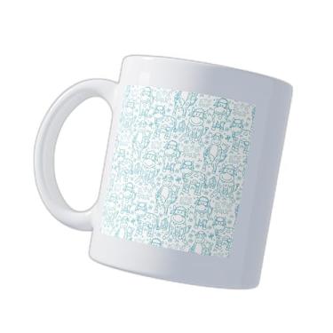 Imagem de Caneca Xícara Café Porcelana 300ml Com Desenho Exclusivo de Vaca