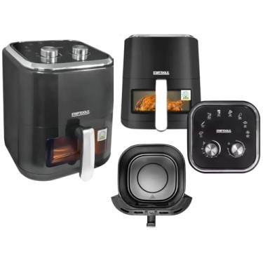 Imagem de Fritadeira Elétrica Air Fryer Sem Óleo, 5 Litros, 1350W, Preta, Visor LED, Timer 60 Minutos, Temperatura Ajustável 80-200°C, 220V
